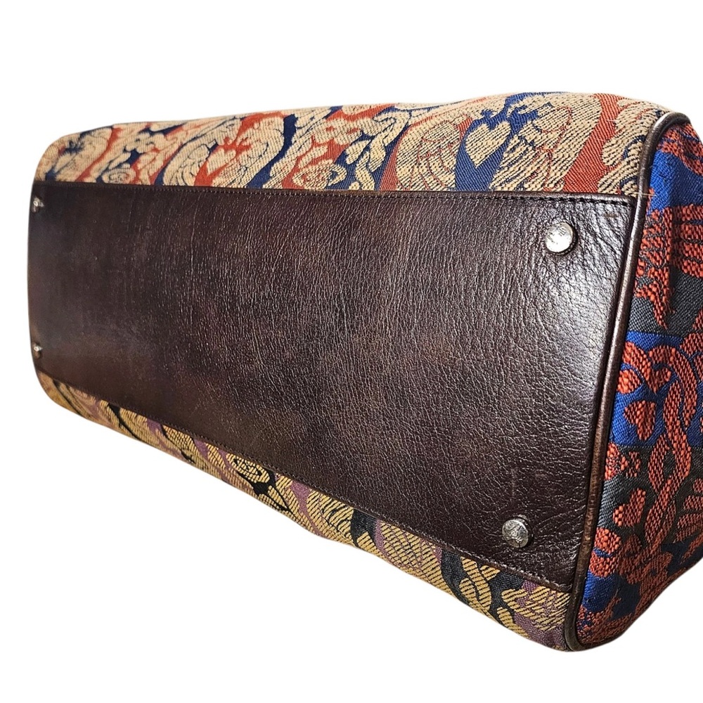 Rare Vivienne Westwood Cloth Large Weekender Bag with leather accents with COA!! - Picture 4 of 14